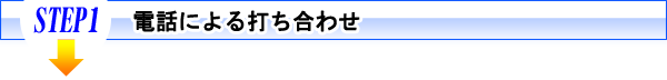 STEP1 電話による打ち合わせ